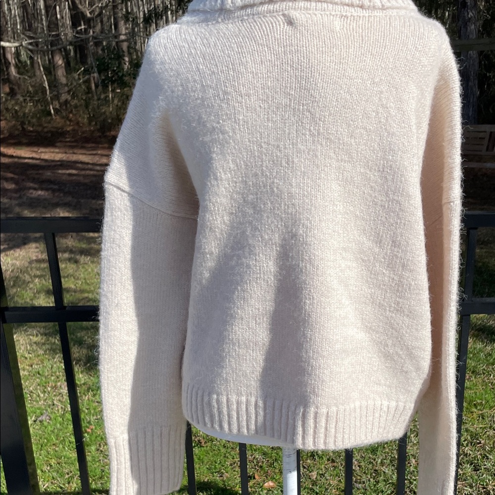 Dear John Cozy Cream Oversized Turtleneck Sweater - Picture 7 of 10